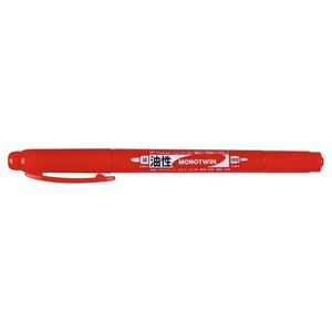 Marqueur Permanent MONO twin 0 8 et 0 4 mm Rouge x 10 TOMBOW