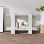 vidaXL Bibliothèque/Séparateur de pièce Blanc brillant 80x30x51 cm