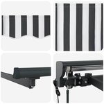 vidaXL Auvent Rétractable Anthracite et blanc 300x250 cm tissu