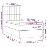 vidaXL Sommier à lattes de lit matelas LED Vert foncé 80x200cm Velours