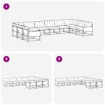 vidaXL Ensemble de canapés d'extérieur 10 pc Naturel et noir