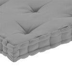 vidaXL Coussin de plancher de palette Gris 73x40x7 cm Coton