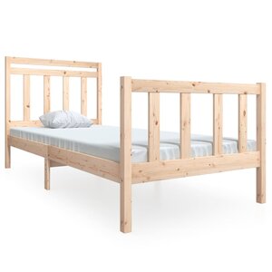 vidaXL Cadre de lit sans matelas bois massif 100x200 cm