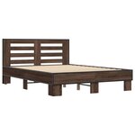 vidaXL Cadre de lit sans matelas chêne marron 140x190 cm