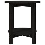 vidaXL Table basse Noir Ø 55x60 cm Bois massif de pin