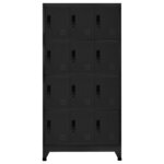 vidaXL Armoire à casiers Noir 90x45x180 cm Acier