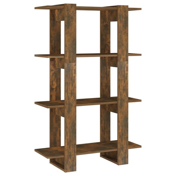vidaXL Bibliothèque/Séparateur de pièce Chêne fumé 80x30x123 5 cm