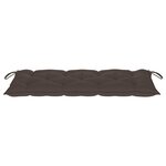 vidaXL Banc de jardin avec coussin taupe 120 cm Bois de teck massif