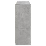 vidaXL Buffets avec lumières LED 3 Pièces gris béton bois d'ingénierie