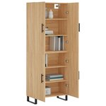 vidaXL Buffet haut Chêne sonoma 69 5x34x180 cm Bois d'ingénierie