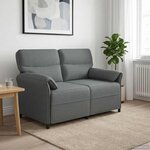 vidaXL Canapé 100  polyester  cadre en métal  MDF  Contreplaqué