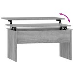 vidaXL Table basse Sonoma gris 80x50 5x41 5 cm Bois d'ingénierie