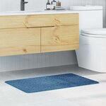 vidaXL Tapis de bain Bleu 60 x 90 cm Polypropylène