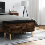 vidaXL Banc de rangement chêne fumé 82x42x46 cm bois d'ingénierie