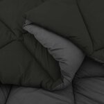 vidaXL Duvet d'été simple Noir et anthracite 200 x 155 cm Microfibre