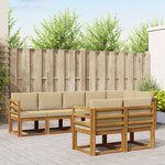 vidaXL Ensemble de canapés d'extérieur 8 Pièces Naturel et Beige