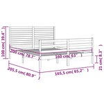 vidaXL Cadre de lit avec tête de lit 160x200 cm bois massif