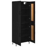 vidaXL Haut Armoire 2 Pièces Chêne noir Bois d'ingénierie