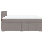 vidaXL Sommier à lattes de lit avec matelas Taupe 140x190 cm Tissu