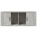 vidaXL Meuble TV Gris béton 100x35x40 cm Bois d'ingénierie
