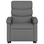 vidaXL Fauteuil inclinable de massage électrique Gris foncé Tissu