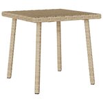 VidaXL Table basse de jardin rectangulaire beige 40x40x37 cm rotin