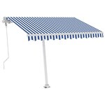 vidaXL Auvent automatique sur pied 300x250 cm Bleu/Blanc