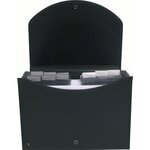 Trieur valisette noir en13 compartiments.Dos extensible 55934E x 5 EXACOMPTA