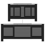 vidaXL Cache-radiateur MDF Noir 205 cm