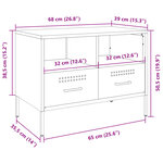 vidaXL Meubles TV 2 Pièces noir 68x39x50 5 cm acier