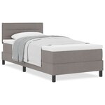 vidaXL Lit boxspring avec matelas avec matelas Taupe 80 x 200 cm tissu