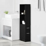 vidaXL Armoire de salle de bain étroite Chêne noir 22 x 41 x 135 cm