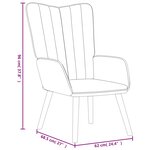 vidaXL Chaise de relaxation Gris foncé Velours