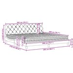 vidaXL Lit avec matelas bleu 200x200 cm tissu