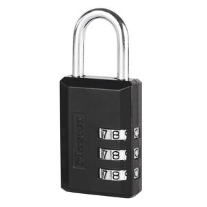 Cadenas à Combinaison avec Corp en Zinc  Noir  7 4 x 3 x 1 2 cm