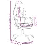 vidaXL Chaise de jeu pivotante et repose-pied Noir et blanc Similicuir