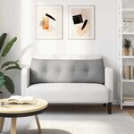 vidaXL Coussin de Dos Gris nuage 140 x 24 x 50 cm tissu