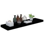 vidaXL Étagère murale flottante Noir brillant 90x23 5x3 8 cm MDF