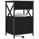vidaXL Cabinet de chevet Chêne noir 40 x 31 x 60 cm Bois d'ingénierie