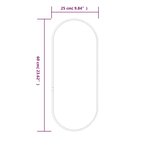 vidaXL Miroir mural Noir 60x25 cm Ovale