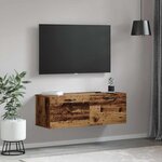 vidaXL Meuble mural Vieux bois 100 x 36.5 x 35 cm Bois d'ingénierie