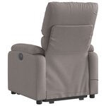 vidaXL Fauteuil inclinable de massage Taupe Tissu