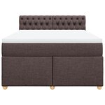 vidaXL Sommier à lattes de lit avec matelas Marron foncé 140x200 cm
