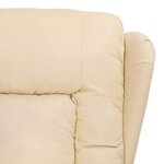 vidaXL Fauteuil Crème Tissu