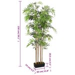 vidaXL Bambou artificiel 1095 feuilles 150 cm vert