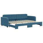 vidaXL Lit de jour avec gigogne sans matelas bleu 80x200 cm