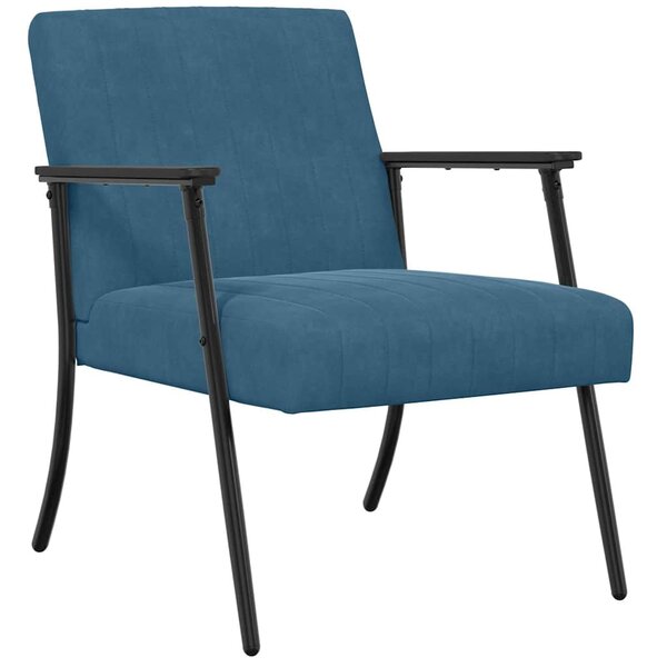vidaXL fauteuil Bleu 59 x 75 x 78 cm Velours