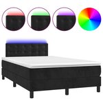 vidaXL Sommier à lattes de lit avec matelas et LED Noir 120x200 cm