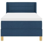 vidaXL Lit à Ressorts avec matelas Bleu 100 x 200 cm tissu