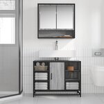 vidaXL Armoire lavabo de salle de bain sonoma gris bois d'ingénierie